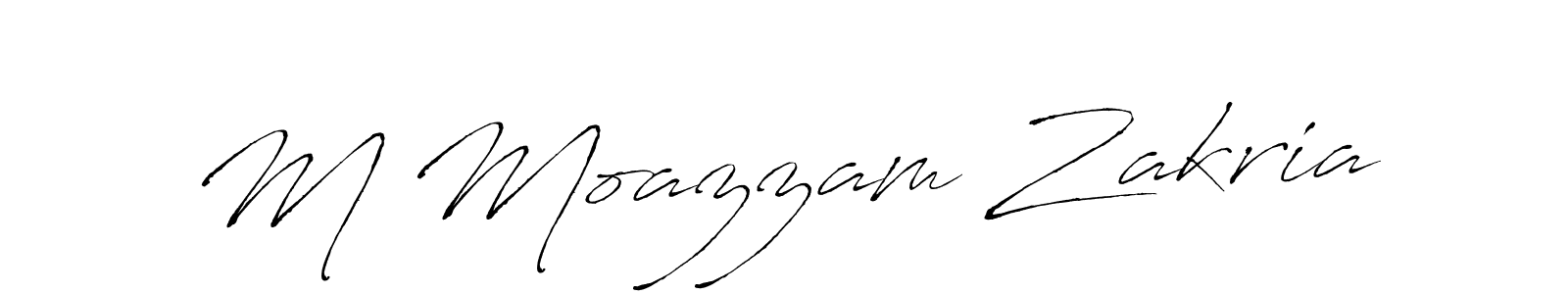 Make a beautiful signature design for name M Moazzam Zakria. With this signature (Antro_Vectra) style, you can create a handwritten signature for free. M Moazzam Zakria signature style 6 images and pictures png