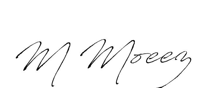 Make a beautiful signature design for name M Moeez. With this signature (Antro_Vectra) style, you can create a handwritten signature for free. M Moeez signature style 6 images and pictures png