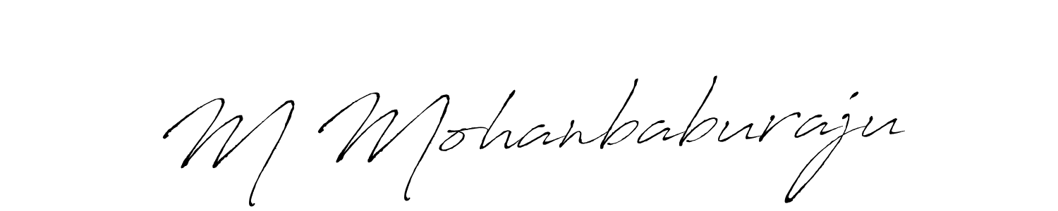 Create a beautiful signature design for name M Mohanbaburaju. With this signature (Antro_Vectra) fonts, you can make a handwritten signature for free. M Mohanbaburaju signature style 6 images and pictures png