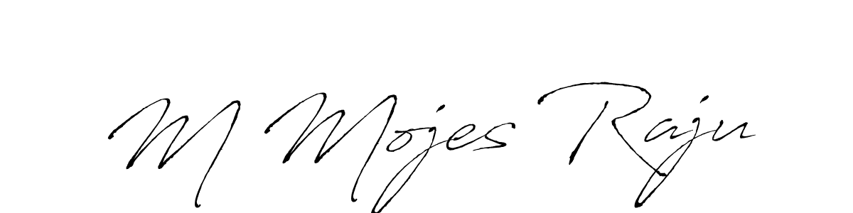 The best way (Antro_Vectra) to make a short signature is to pick only two or three words in your name. The name M Mojes Raju include a total of six letters. For converting this name. M Mojes Raju signature style 6 images and pictures png