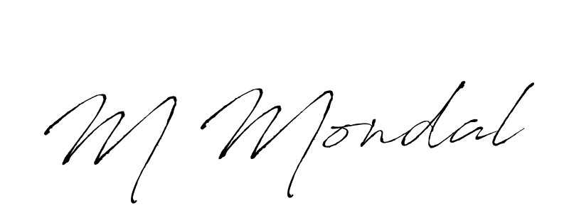 How to make M Mondal signature? Antro_Vectra is a professional autograph style. Create handwritten signature for M Mondal name. M Mondal signature style 6 images and pictures png