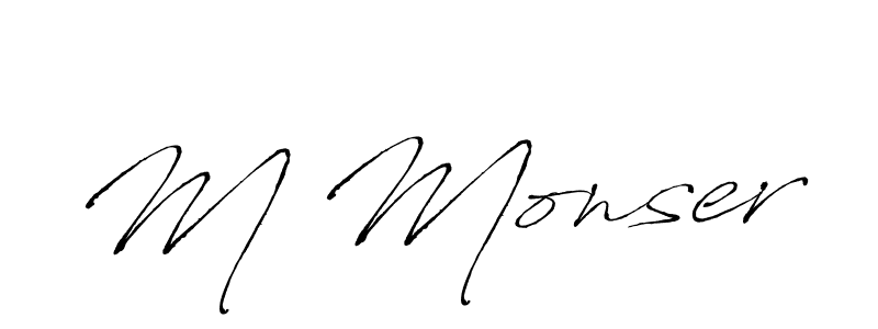 Make a beautiful signature design for name M Monser. Use this online signature maker to create a handwritten signature for free. M Monser signature style 6 images and pictures png