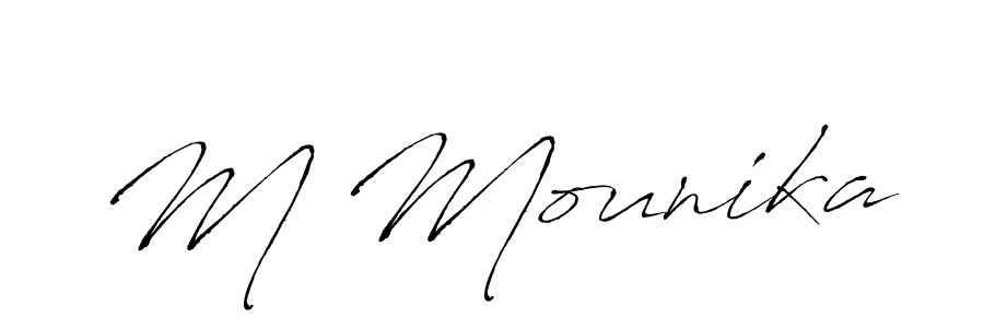 Here are the top 10 professional signature styles for the name M Mounika. These are the best autograph styles you can use for your name. M Mounika signature style 6 images and pictures png