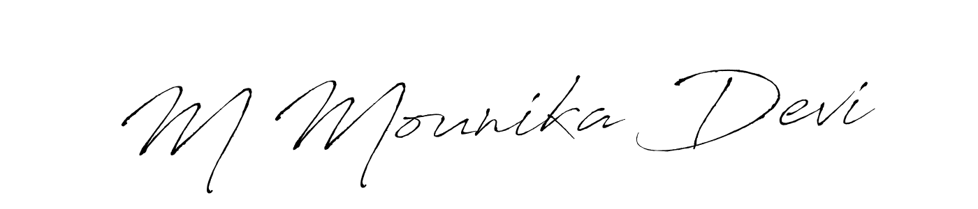 Also we have M Mounika Devi name is the best signature style. Create professional handwritten signature collection using Antro_Vectra autograph style. M Mounika Devi signature style 6 images and pictures png