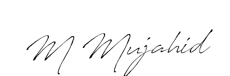 How to make M Mujahid signature? Antro_Vectra is a professional autograph style. Create handwritten signature for M Mujahid name. M Mujahid signature style 6 images and pictures png
