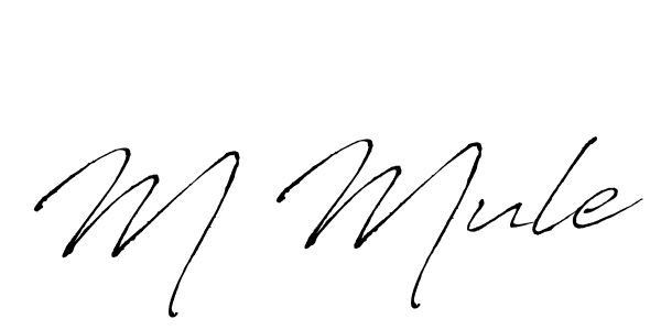 Create a beautiful signature design for name M Mule. With this signature (Antro_Vectra) fonts, you can make a handwritten signature for free. M Mule signature style 6 images and pictures png