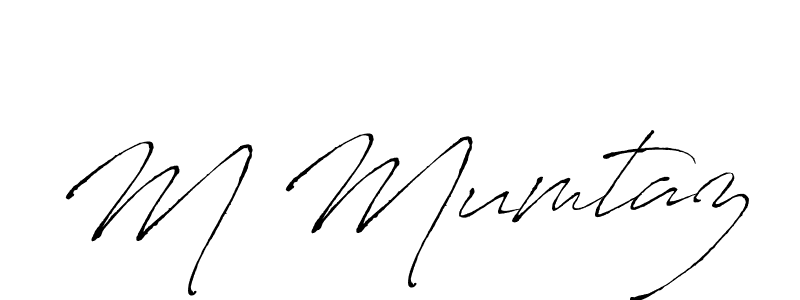 How to make M Mumtaz name signature. Use Antro_Vectra style for creating short signs online. This is the latest handwritten sign. M Mumtaz signature style 6 images and pictures png