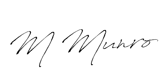 Also we have M Munro name is the best signature style. Create professional handwritten signature collection using Antro_Vectra autograph style. M Munro signature style 6 images and pictures png