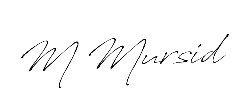 How to make M Mursid signature? Antro_Vectra is a professional autograph style. Create handwritten signature for M Mursid name. M Mursid signature style 6 images and pictures png