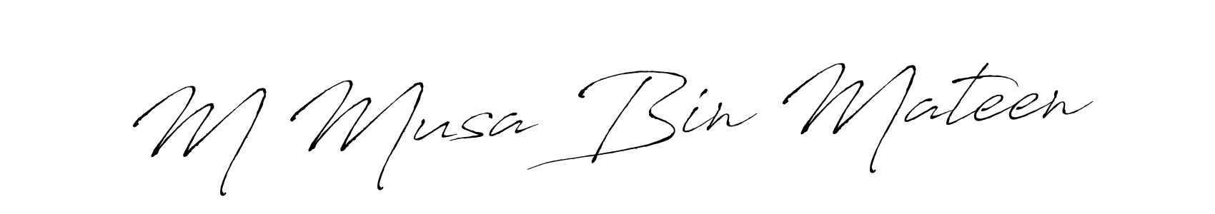 Use a signature maker to create a handwritten signature online. With this signature software, you can design (Antro_Vectra) your own signature for name M Musa Bin Mateen. M Musa Bin Mateen signature style 6 images and pictures png