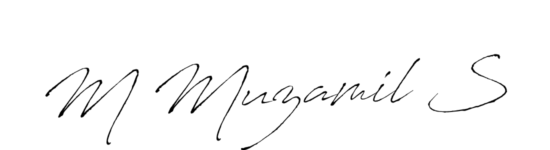 Antro_Vectra is a professional signature style that is perfect for those who want to add a touch of class to their signature. It is also a great choice for those who want to make their signature more unique. Get M Muzamil S name to fancy signature for free. M Muzamil S signature style 6 images and pictures png