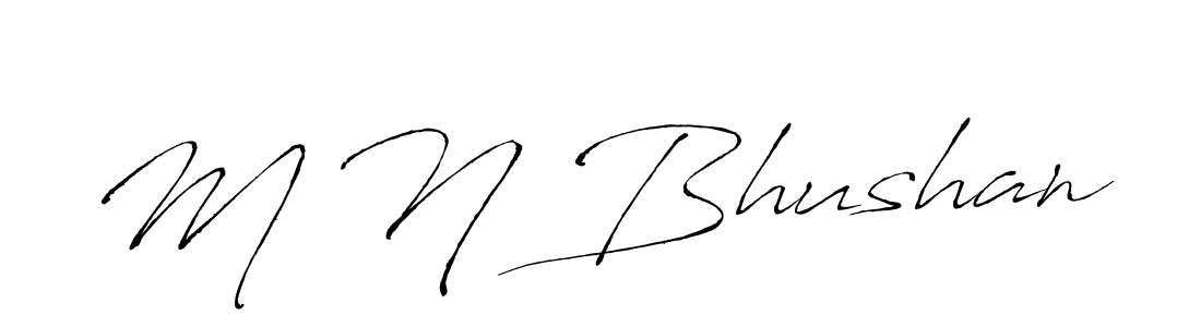 Use a signature maker to create a handwritten signature online. With this signature software, you can design (Antro_Vectra) your own signature for name M N Bhushan. M N Bhushan signature style 6 images and pictures png