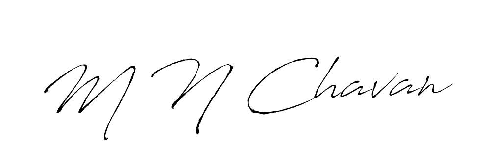 Make a beautiful signature design for name M N Chavan. With this signature (Antro_Vectra) style, you can create a handwritten signature for free. M N Chavan signature style 6 images and pictures png