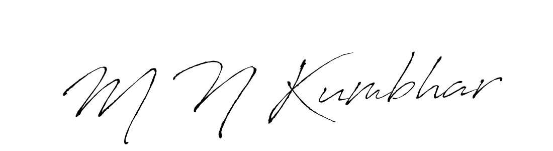 if you are searching for the best signature style for your name M N Kumbhar. so please give up your signature search. here we have designed multiple signature styles  using Antro_Vectra. M N Kumbhar signature style 6 images and pictures png