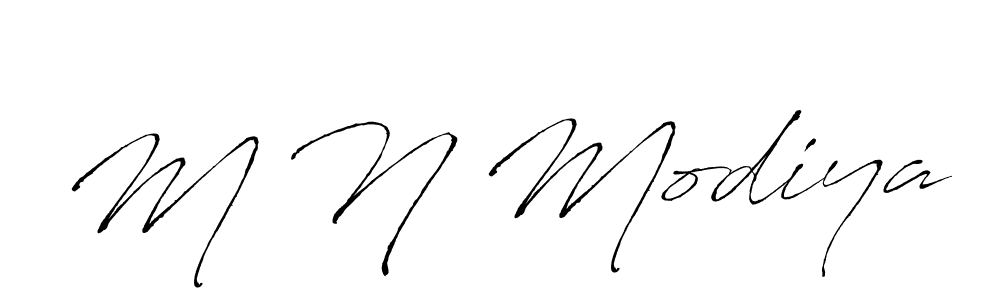 Use a signature maker to create a handwritten signature online. With this signature software, you can design (Antro_Vectra) your own signature for name M N Modiya. M N Modiya signature style 6 images and pictures png