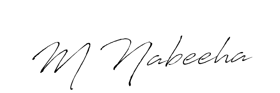 M Nabeeha stylish signature style. Best Handwritten Sign (Antro_Vectra) for my name. Handwritten Signature Collection Ideas for my name M Nabeeha. M Nabeeha signature style 6 images and pictures png