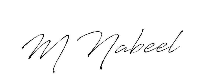 Make a beautiful signature design for name M Nabeel. With this signature (Antro_Vectra) style, you can create a handwritten signature for free. M Nabeel signature style 6 images and pictures png