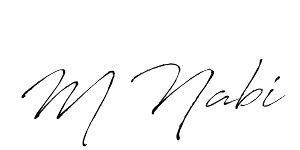 How to make M Nabi signature? Antro_Vectra is a professional autograph style. Create handwritten signature for M Nabi name. M Nabi signature style 6 images and pictures png