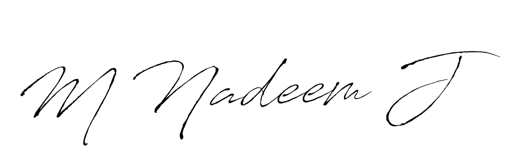 Also You can easily find your signature by using the search form. We will create M Nadeem J name handwritten signature images for you free of cost using Antro_Vectra sign style. M Nadeem J signature style 6 images and pictures png