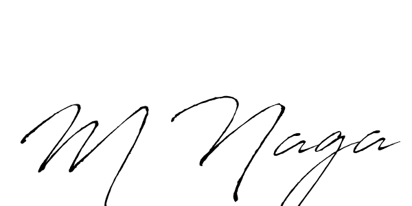 Design your own signature with our free online signature maker. With this signature software, you can create a handwritten (Antro_Vectra) signature for name M Naga. M Naga signature style 6 images and pictures png