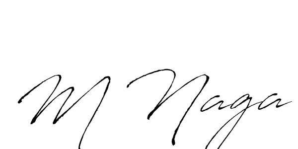 Design your own signature with our free online signature maker. With this signature software, you can create a handwritten (Antro_Vectra) signature for name M Naga. M Naga signature style 6 images and pictures png