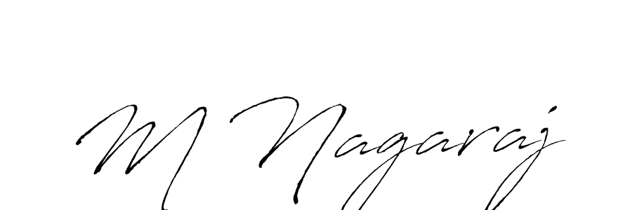 Create a beautiful signature design for name M Nagaraj. With this signature (Antro_Vectra) fonts, you can make a handwritten signature for free. M Nagaraj signature style 6 images and pictures png