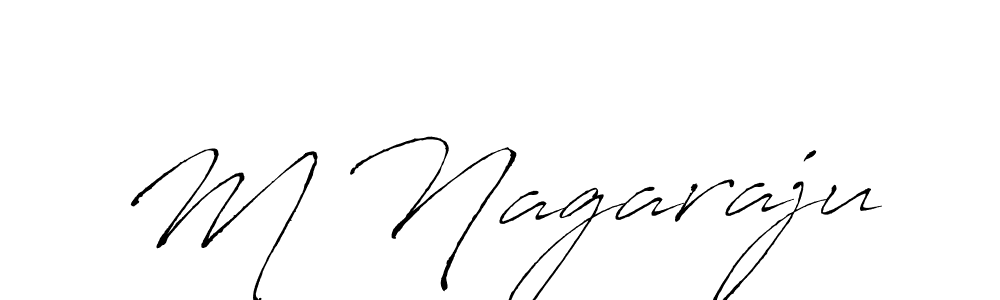 Make a beautiful signature design for name M Nagaraju. With this signature (Antro_Vectra) style, you can create a handwritten signature for free. M Nagaraju signature style 6 images and pictures png