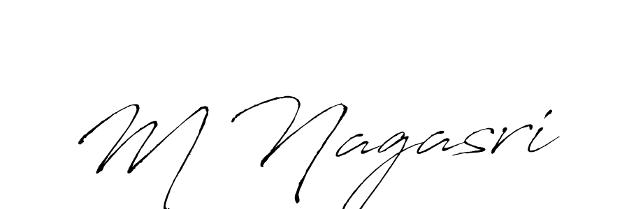 How to make M Nagasri name signature. Use Antro_Vectra style for creating short signs online. This is the latest handwritten sign. M Nagasri signature style 6 images and pictures png