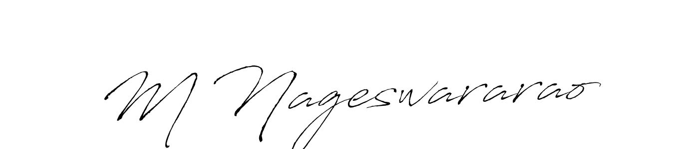 The best way (Antro_Vectra) to make a short signature is to pick only two or three words in your name. The name M Nageswararao include a total of six letters. For converting this name. M Nageswararao signature style 6 images and pictures png