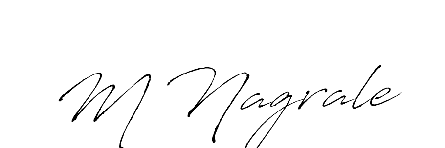 How to make M Nagrale name signature. Use Antro_Vectra style for creating short signs online. This is the latest handwritten sign. M Nagrale signature style 6 images and pictures png