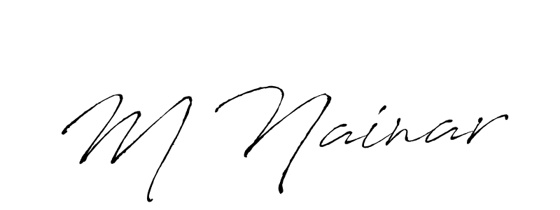 Create a beautiful signature design for name M Nainar. With this signature (Antro_Vectra) fonts, you can make a handwritten signature for free. M Nainar signature style 6 images and pictures png