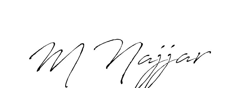 Use a signature maker to create a handwritten signature online. With this signature software, you can design (Antro_Vectra) your own signature for name M Najjar. M Najjar signature style 6 images and pictures png