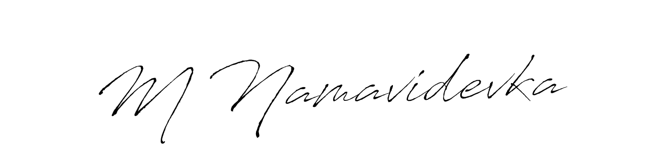 Make a beautiful signature design for name M Namavidevka. With this signature (Antro_Vectra) style, you can create a handwritten signature for free. M Namavidevka signature style 6 images and pictures png