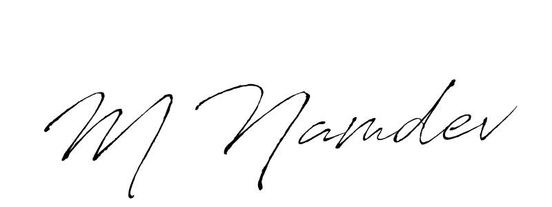 if you are searching for the best signature style for your name M Namdev. so please give up your signature search. here we have designed multiple signature styles  using Antro_Vectra. M Namdev signature style 6 images and pictures png