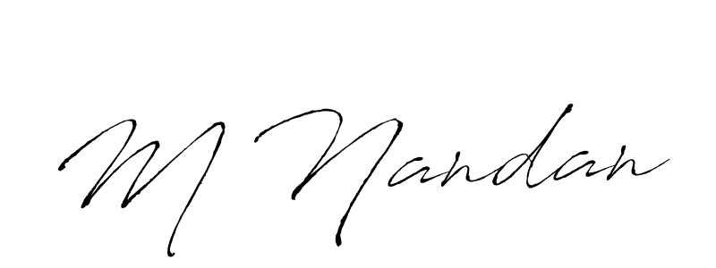 Also You can easily find your signature by using the search form. We will create M Nandan name handwritten signature images for you free of cost using Antro_Vectra sign style. M Nandan signature style 6 images and pictures png