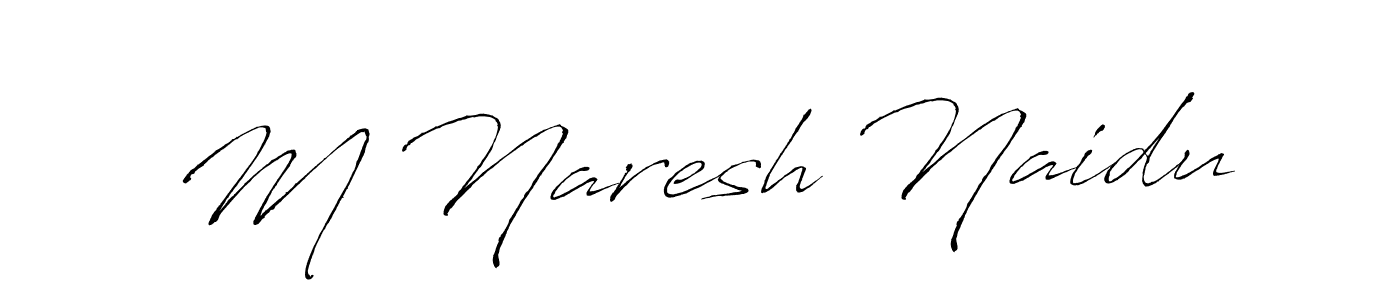 How to make M Naresh Naidu signature? Antro_Vectra is a professional autograph style. Create handwritten signature for M Naresh Naidu name. M Naresh Naidu signature style 6 images and pictures png