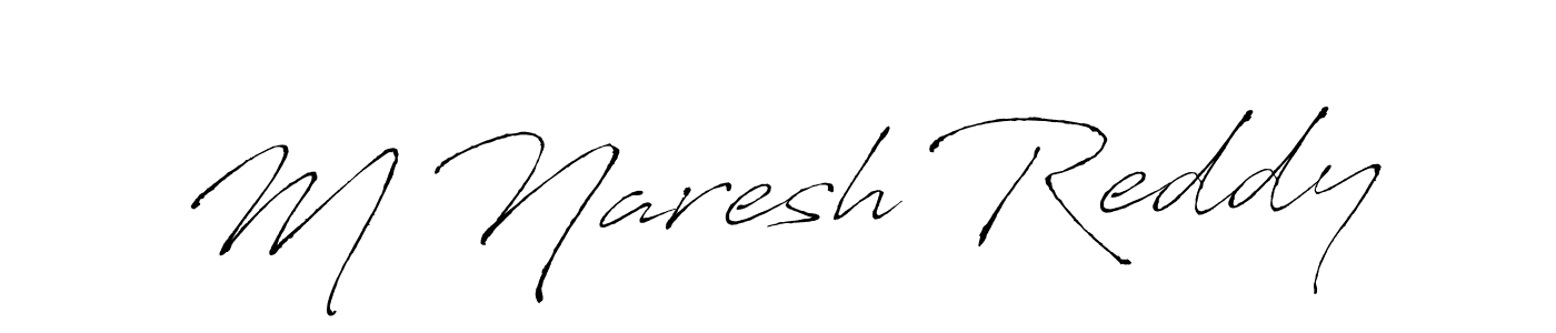 Design your own signature with our free online signature maker. With this signature software, you can create a handwritten (Antro_Vectra) signature for name M Naresh Reddy. M Naresh Reddy signature style 6 images and pictures png