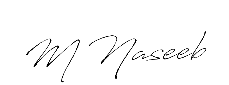 Use a signature maker to create a handwritten signature online. With this signature software, you can design (Antro_Vectra) your own signature for name M Naseeb. M Naseeb signature style 6 images and pictures png