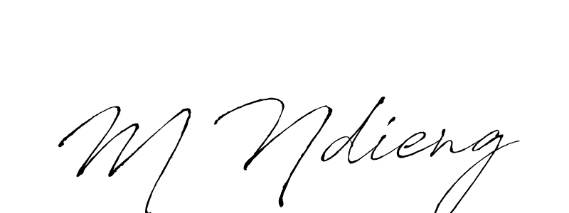 Also we have M Ndieng name is the best signature style. Create professional handwritten signature collection using Antro_Vectra autograph style. M Ndieng signature style 6 images and pictures png