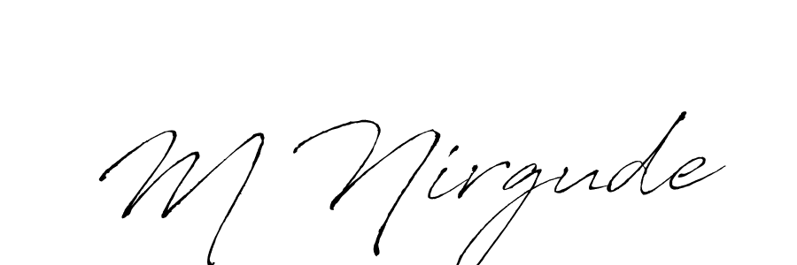 Similarly Antro_Vectra is the best handwritten signature design. Signature creator online .You can use it as an online autograph creator for name M Nirgude. M Nirgude signature style 6 images and pictures png