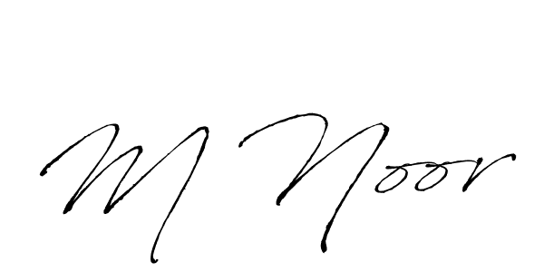 M Noor stylish signature style. Best Handwritten Sign (Antro_Vectra) for my name. Handwritten Signature Collection Ideas for my name M Noor. M Noor signature style 6 images and pictures png