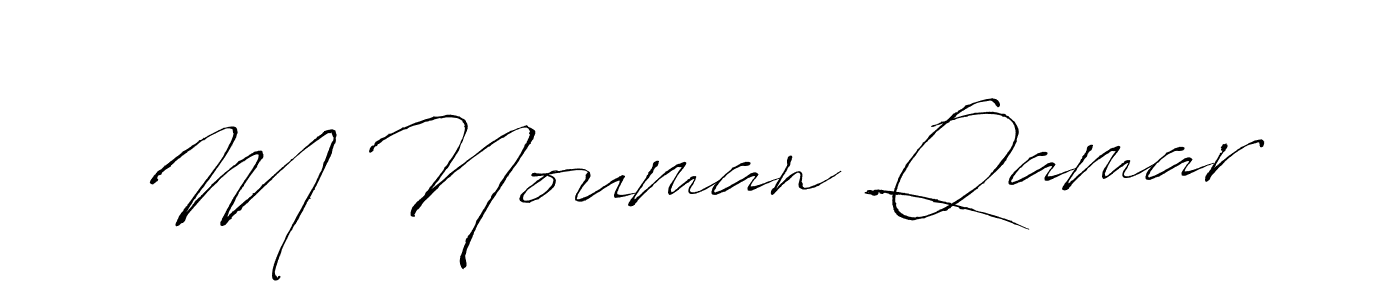 You should practise on your own different ways (Antro_Vectra) to write your name (M Nouman Qamar) in signature. don't let someone else do it for you. M Nouman Qamar signature style 6 images and pictures png