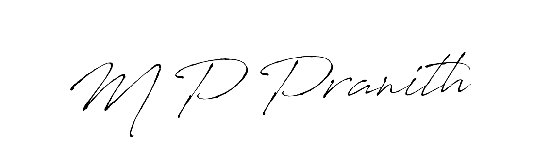 Use a signature maker to create a handwritten signature online. With this signature software, you can design (Antro_Vectra) your own signature for name M P Pranith. M P Pranith signature style 6 images and pictures png