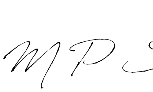 M P S stylish signature style. Best Handwritten Sign (Antro_Vectra) for my name. Handwritten Signature Collection Ideas for my name M P S. M P S signature style 6 images and pictures png