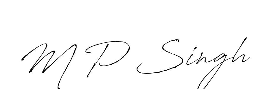 The best way (Antro_Vectra) to make a short signature is to pick only two or three words in your name. The name M P Singh include a total of six letters. For converting this name. M P Singh signature style 6 images and pictures png