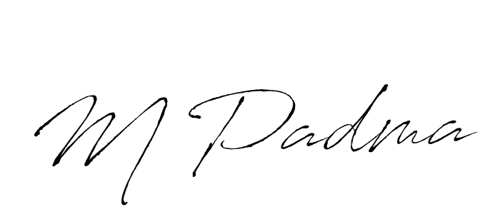 You should practise on your own different ways (Antro_Vectra) to write your name (M Padma) in signature. don't let someone else do it for you. M Padma signature style 6 images and pictures png