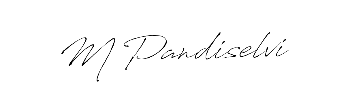 M Pandiselvi stylish signature style. Best Handwritten Sign (Antro_Vectra) for my name. Handwritten Signature Collection Ideas for my name M Pandiselvi. M Pandiselvi signature style 6 images and pictures png