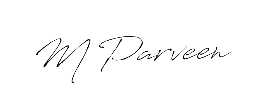 How to make M Parveen name signature. Use Antro_Vectra style for creating short signs online. This is the latest handwritten sign. M Parveen signature style 6 images and pictures png