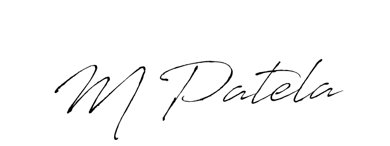 How to make M Patela name signature. Use Antro_Vectra style for creating short signs online. This is the latest handwritten sign. M Patela signature style 6 images and pictures png