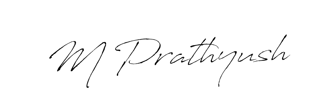 if you are searching for the best signature style for your name M Prathyush. so please give up your signature search. here we have designed multiple signature styles  using Antro_Vectra. M Prathyush signature style 6 images and pictures png